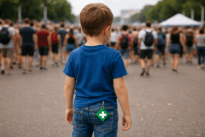 "kannst du mir helfen meine Mama zu finden?"